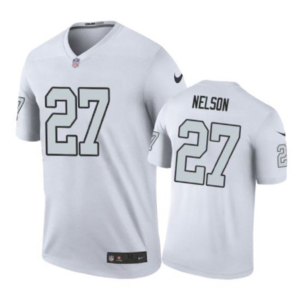 Oakland Raiders 27 Reggie Nelson color rush White Jersey