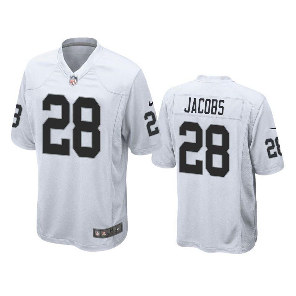 Oakland Raiders Josh Jacobs 2019 Nfl Draft White Game Jersey