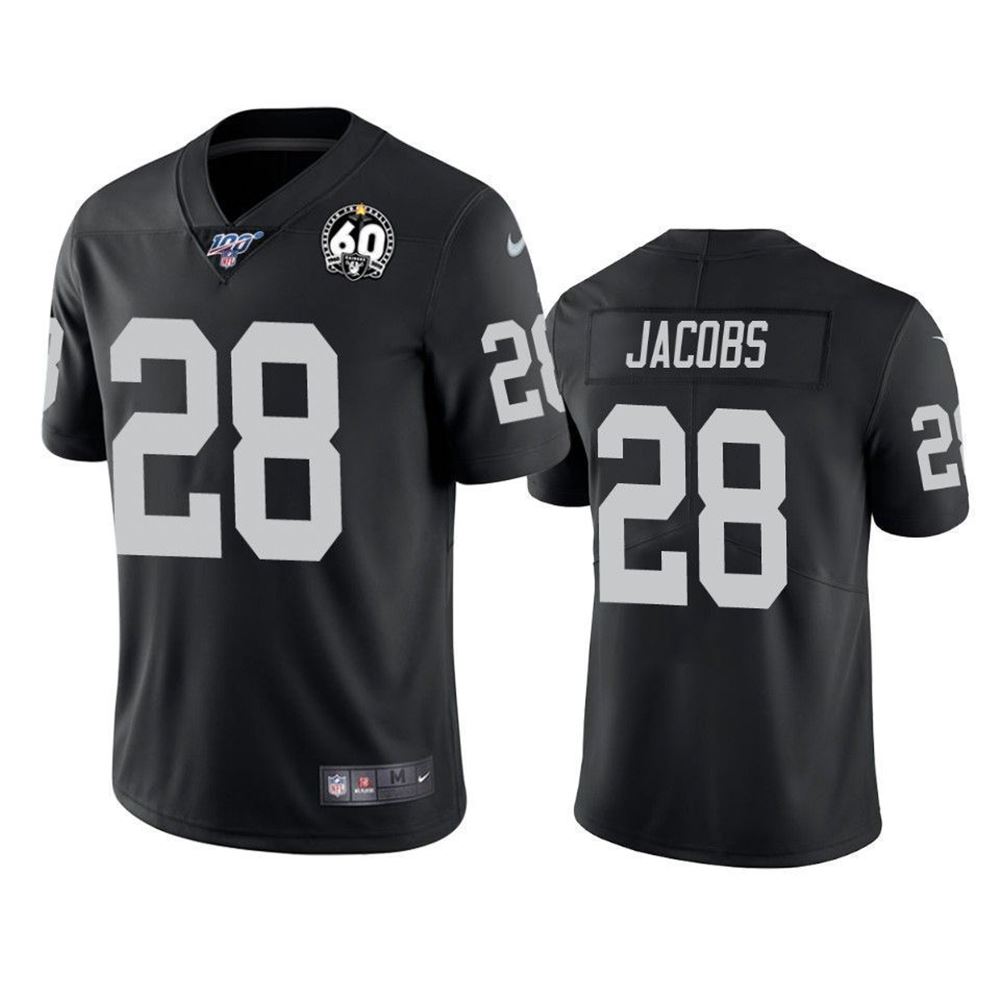 Oakland Raiders Josh Jacobs 60th Season Black Vapor Limited Jersey zaVA5