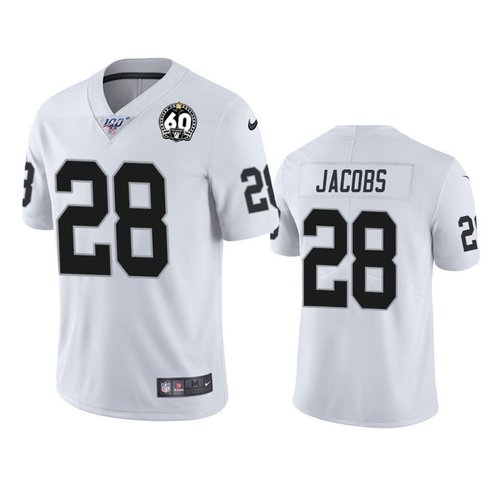 Oakland Raiders Josh Jacobs 60th Season White Vapor Limited Jersey jersey FABjE