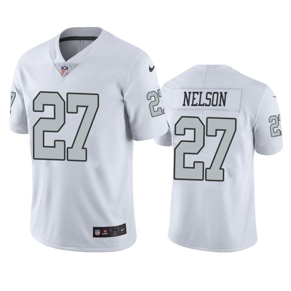 Oakland Raiders Reggie Nelson White Color Rush Limited 3D Jersey