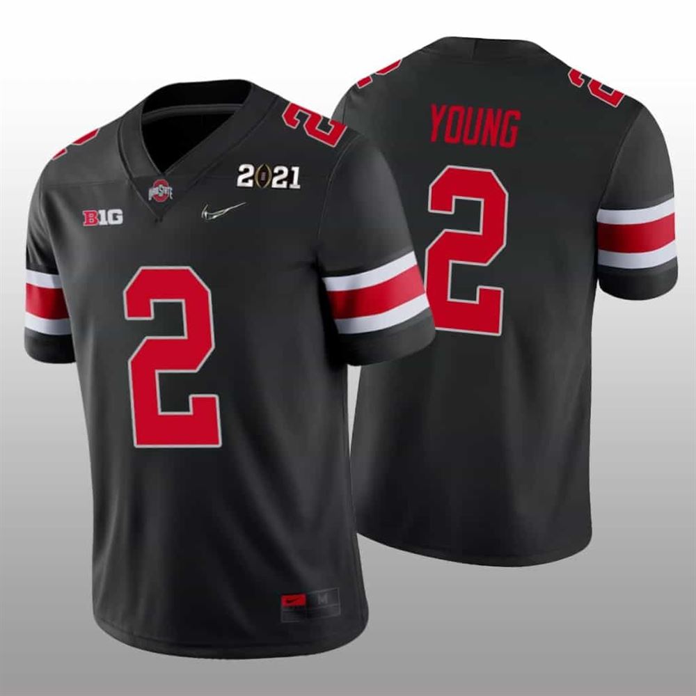 Ohio State Buckeyes Black 2021 National Championship Chase Young Jersey