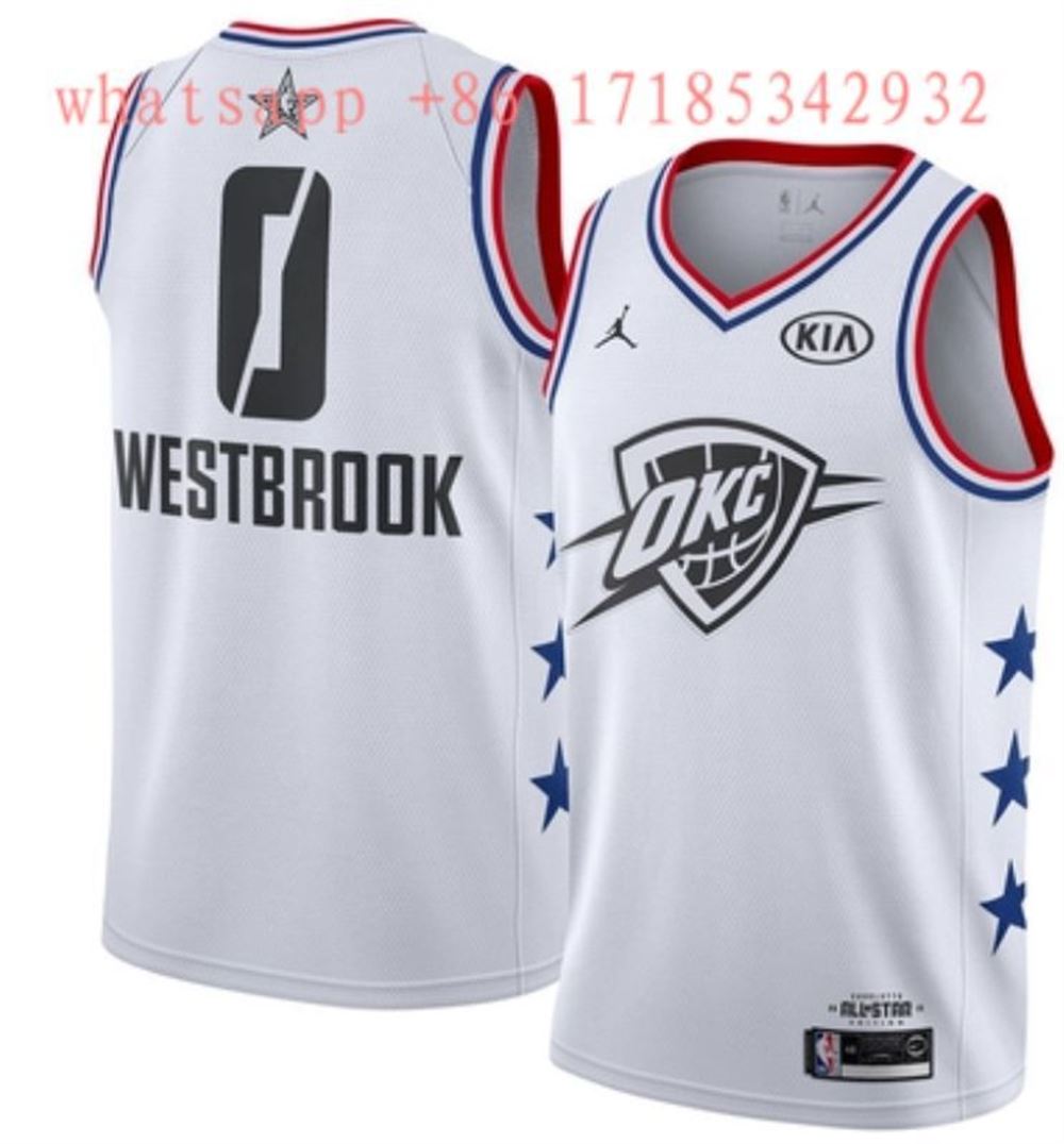 Oklahoma City Thunder Russell Westbrook0 2021 All Star New Arrival White Jersey jersey