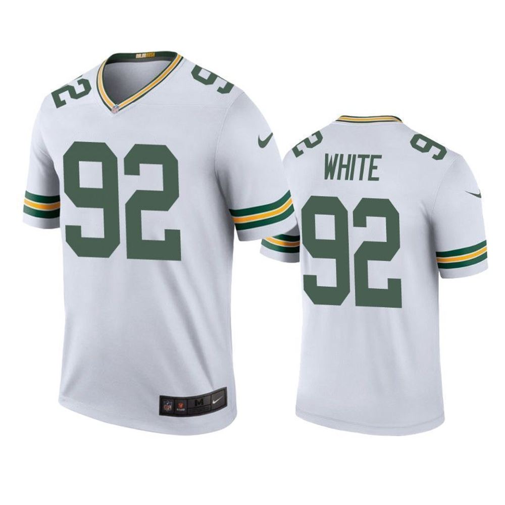 Packers Reggie White White Color Rush Legend 3D Jersey