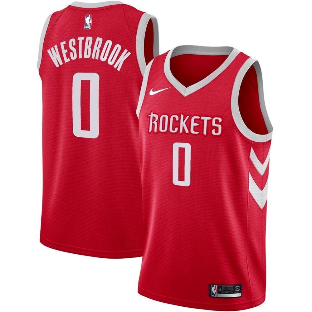 Russell Westbrook Houston Rockets Jersey jersey Red Icon Edition 2021 nqyK0