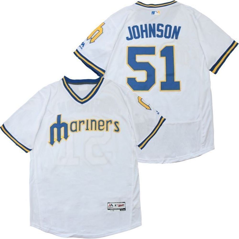 Seattle Mariners Randy Johnson 51 2021 MLB White Jersey cXwje