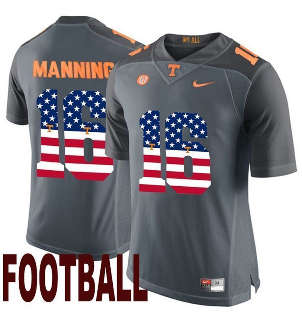 Tennessee Volunteers Gray Peyton Manning Ncaa Football Limited 3D Jersey 6nW75