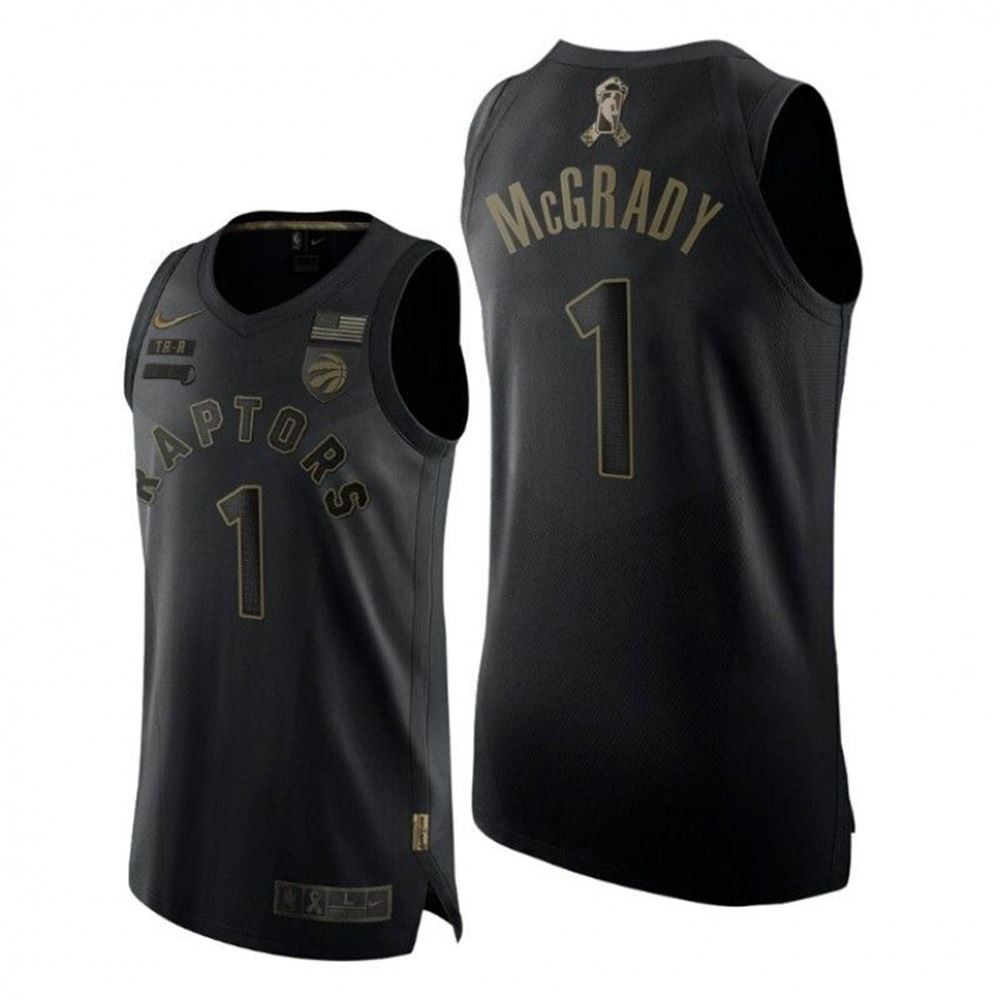 Toronto Raptors Tracy McGrady 2021 Salute To Service Black Men Jersey