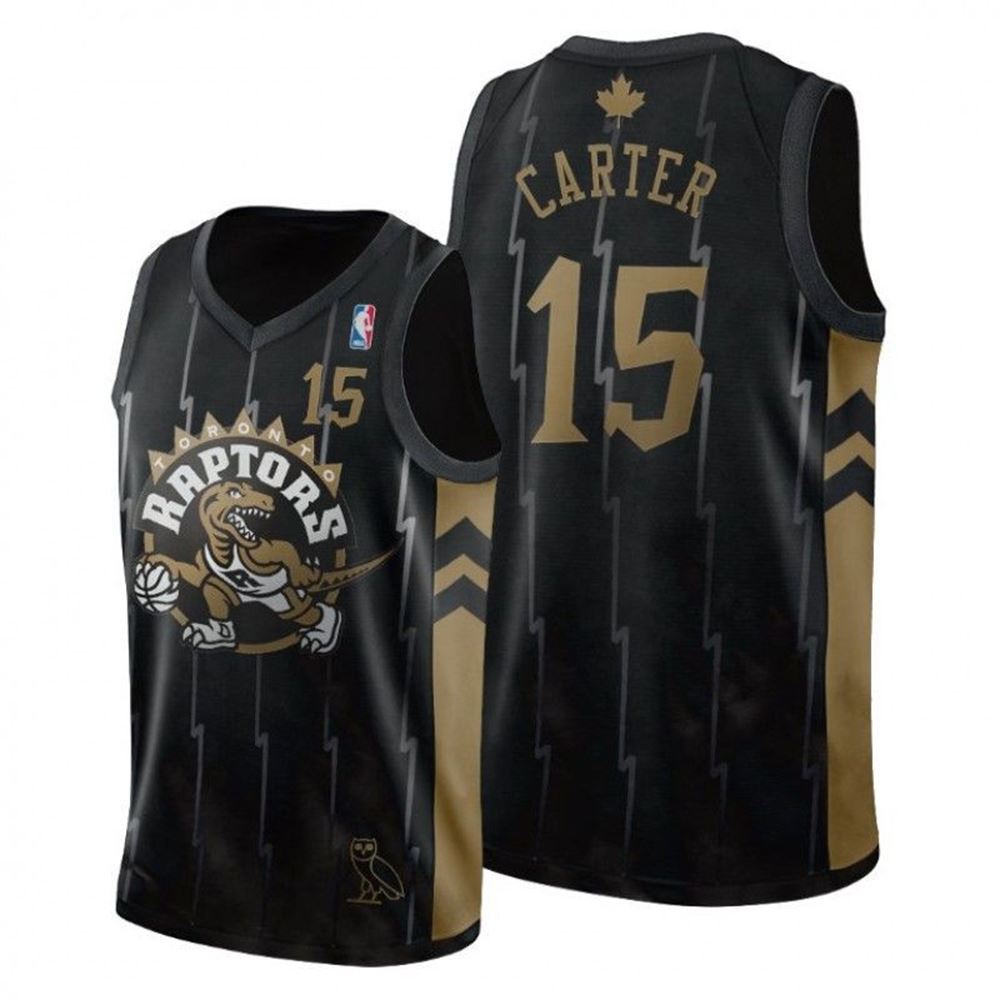 Toronto Raptors Vince Carter Black Raptors X OVO Throwback Jersey