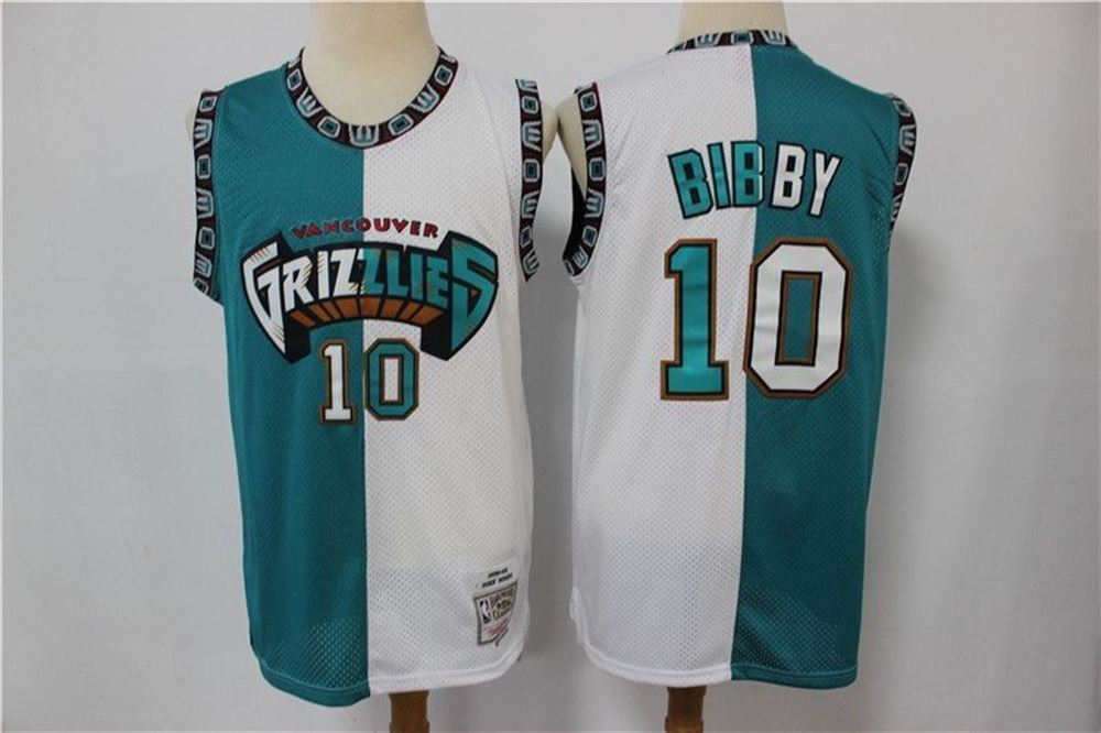 Vancouver Grizzlies Mike Bibby 10 NBA Throwback Mint White Jersey HWw0X