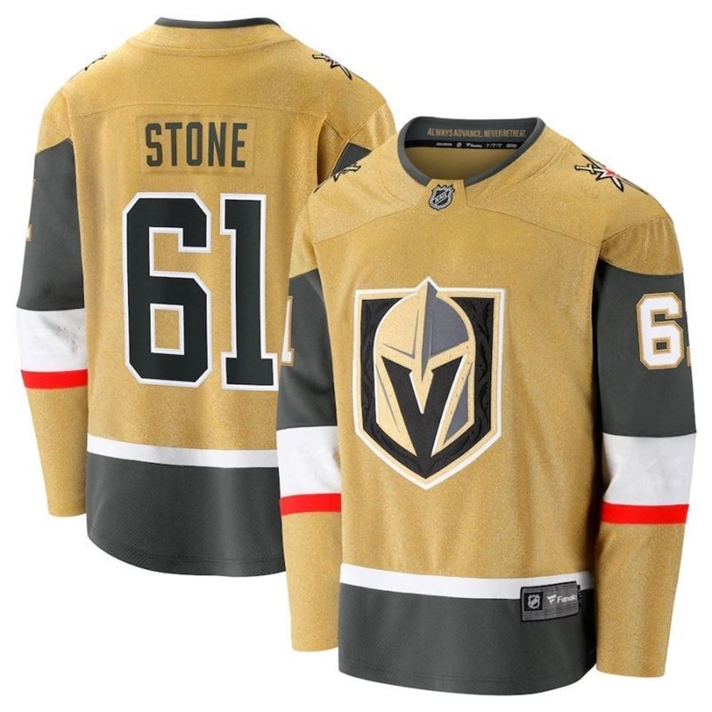 Vegas Golden Knights Mark Stone Nhl 2021 New Arrival Gold Jersey Gifts For Fans