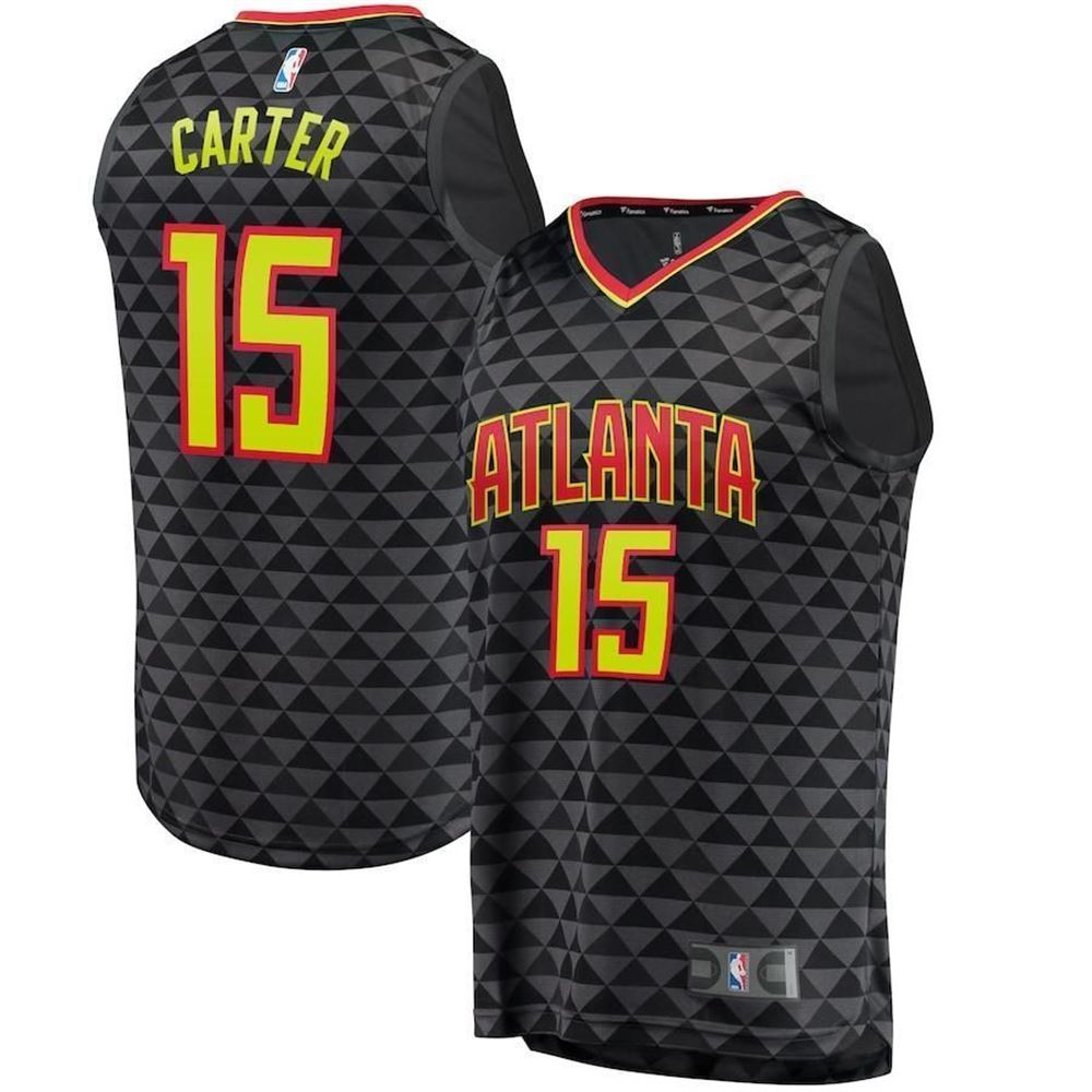 Vince Carter Atlanta Hawks Fanatics Branded Fast Break Replica Icon Edition Black 3D Jersey