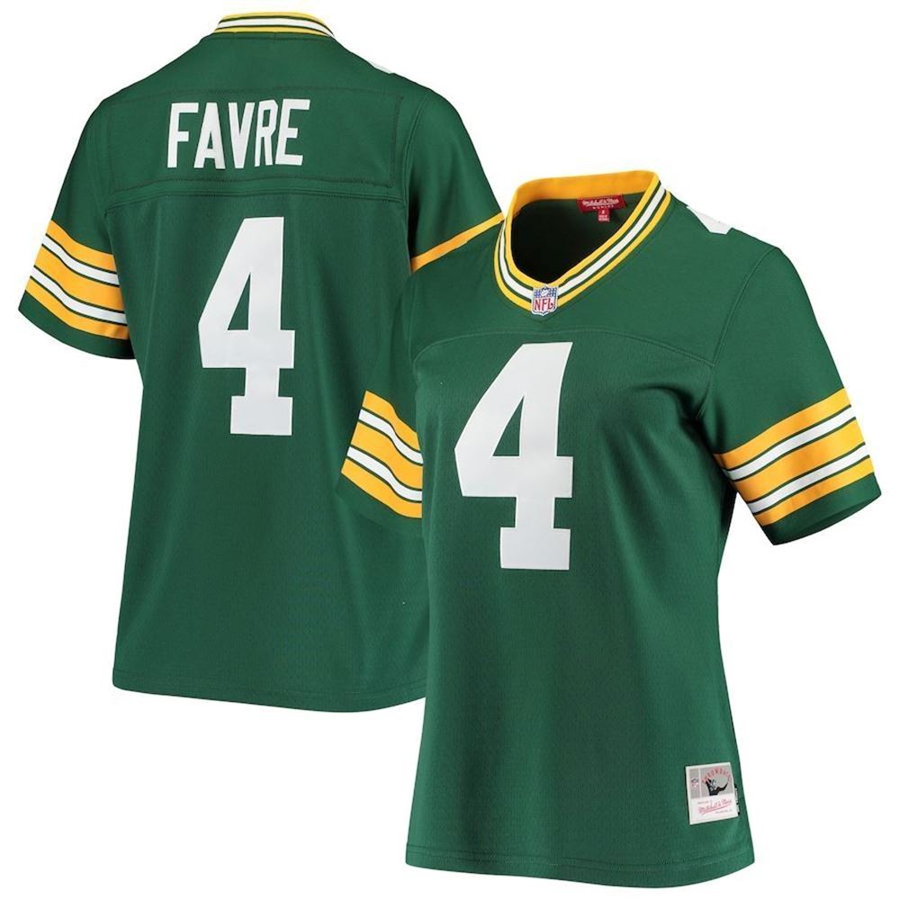 Woman Green Bay Packers Brett Favre Mitchell Ness Green 1996 Legacy Jersey Gifts For Fans