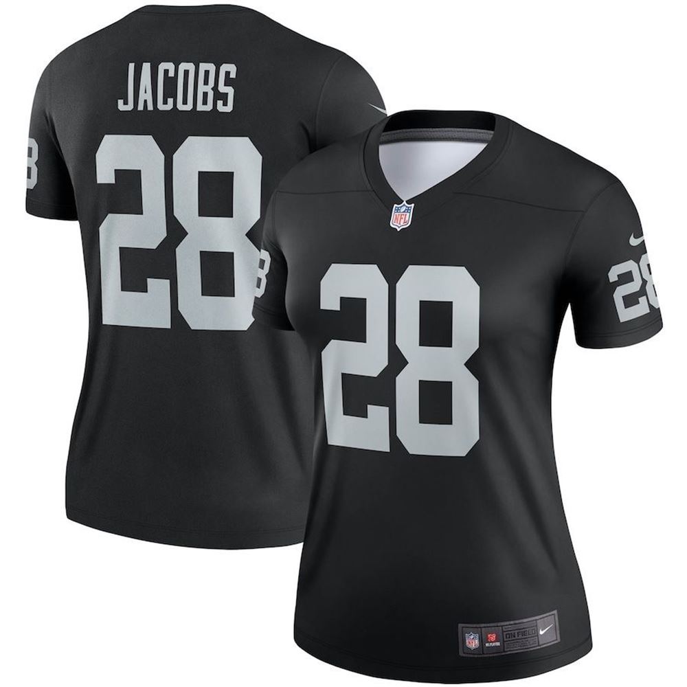 Woman Las Vegas Raiders Josh Jacobs Black Legend Jersey Gifts For Fans u41iV
