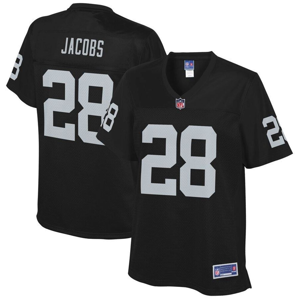 Woman Las Vegas Raiders Josh Jacobs Black Player Team Jersey Gifts For Fans