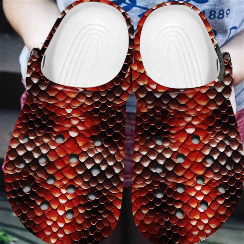 Red Snakeskin Unisex Casual Crocs, The Best Crocs For You