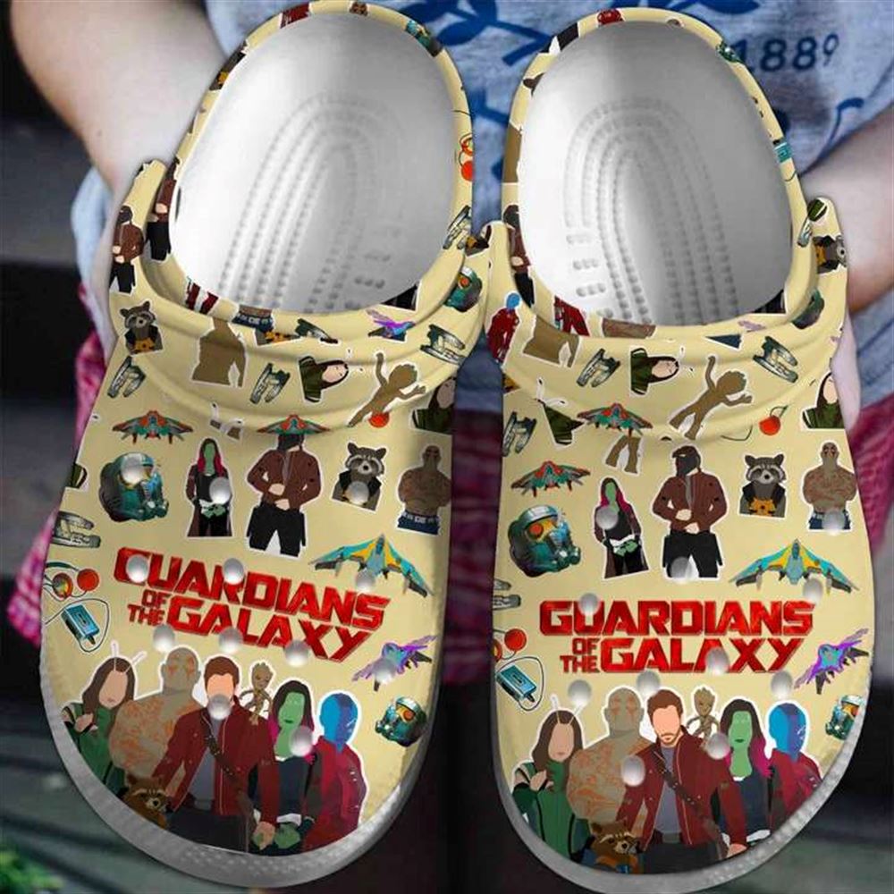 soft and water resistant guardians of the galaxy marvel beige crocs perfect footwear for outdoor play