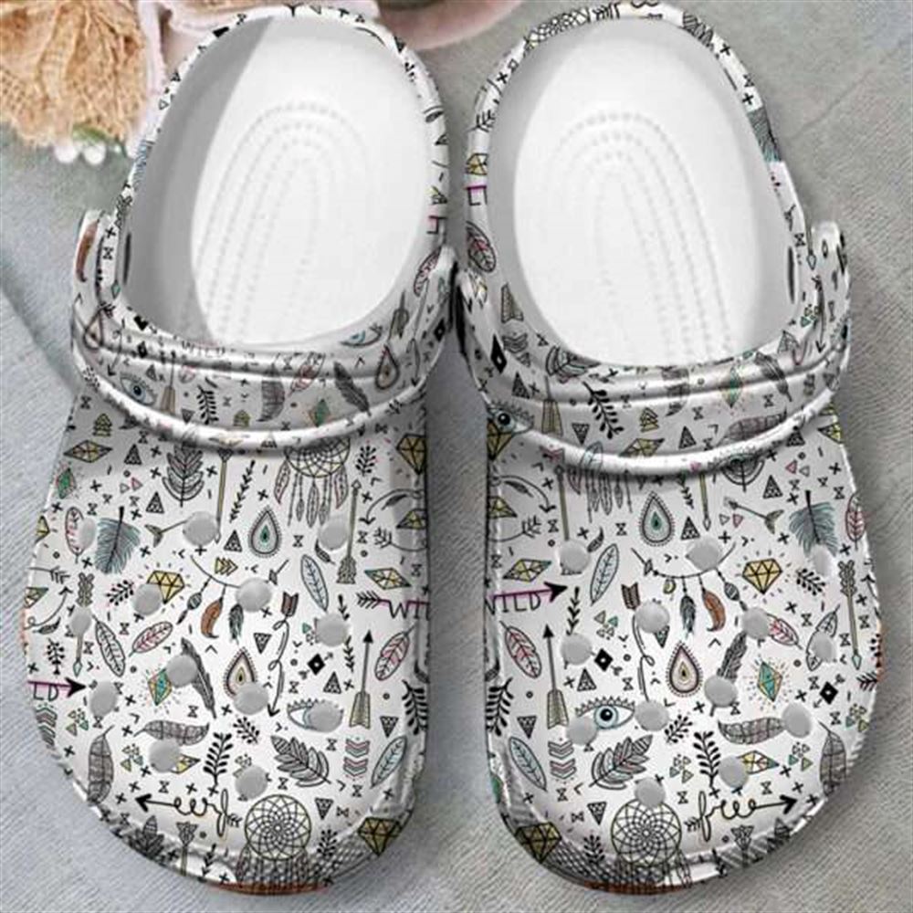 special design boho style adult classic white crocs