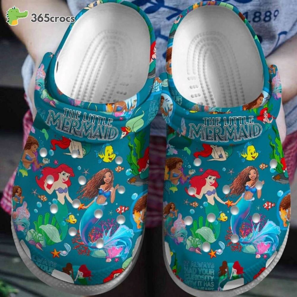 the little mermaid inspired men and women summer crocs cartoon fans