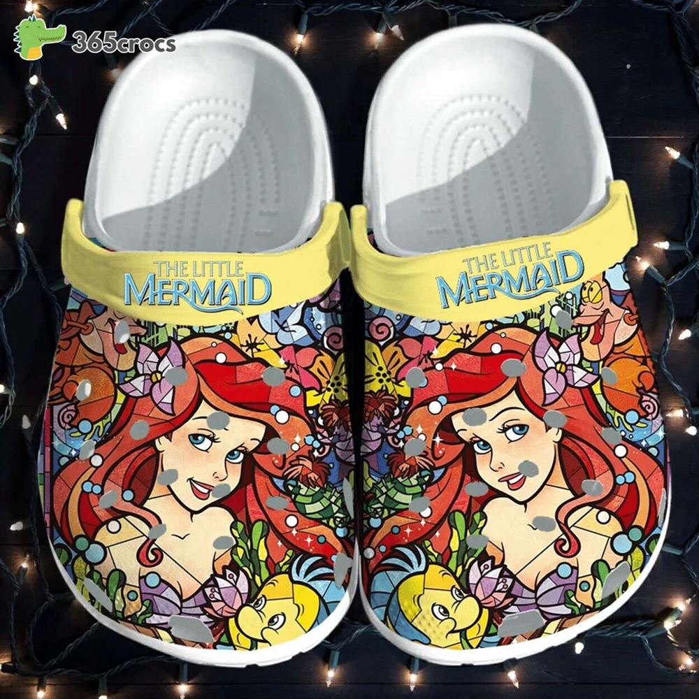the little mermaid oceanic charm comfort crocs clog shoes unique design