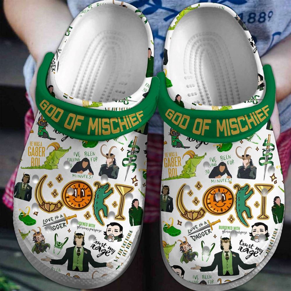 unique crocs marvel loki god of mischief clogs for kids and adults