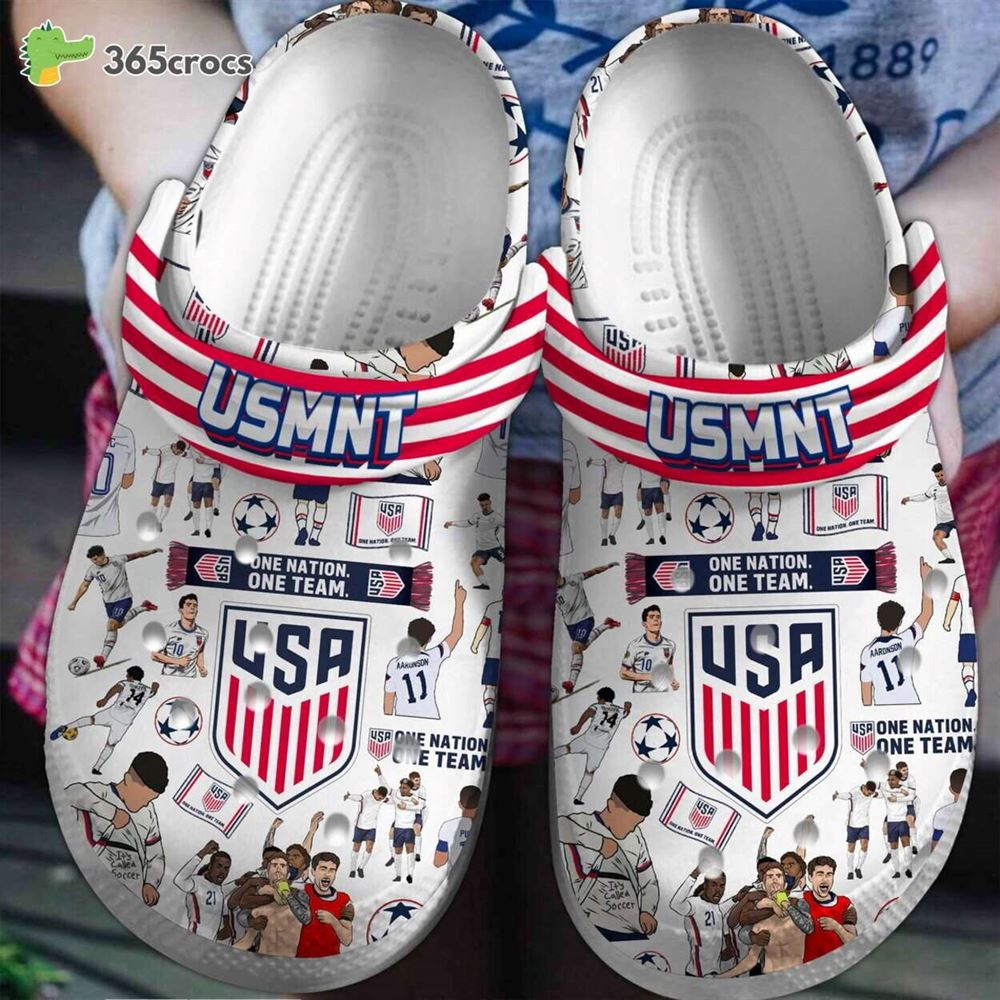 us mens national soccer team premium crocs clogs shoes comfortable
