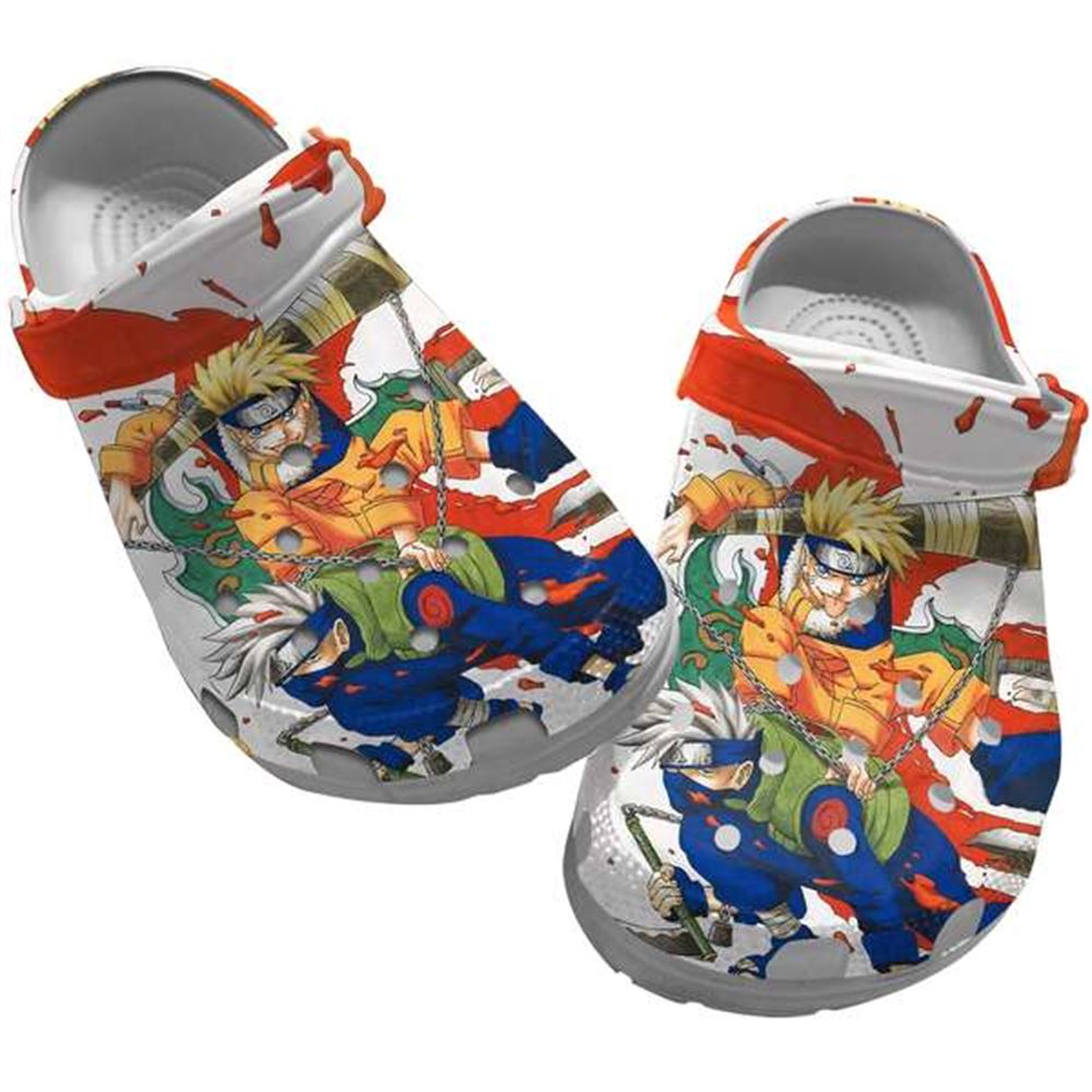 vivid color naruto graphic anime slippers naruto unisex crocs shoes japanese anime clog shoes for men and women gift for anime fans