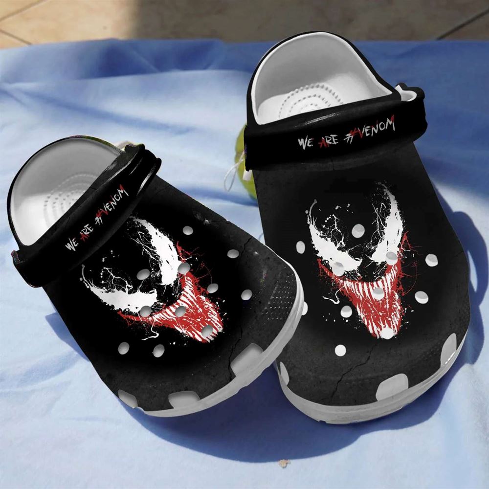 we are venom crocs. marvel venom slippers