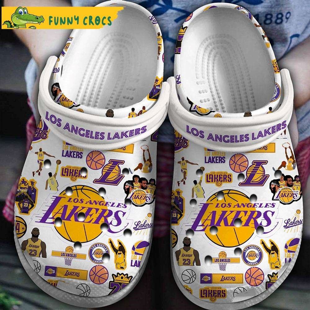 white nba los angeles lakers crocs slippers discover comfort and style clog shoes with funny crocs