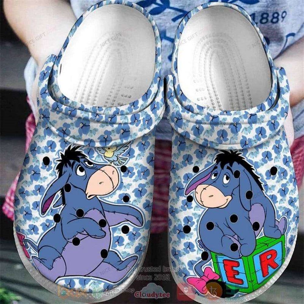 winnie the pooh eeyore themed crocs shoes comfortable footwear deluxe edition