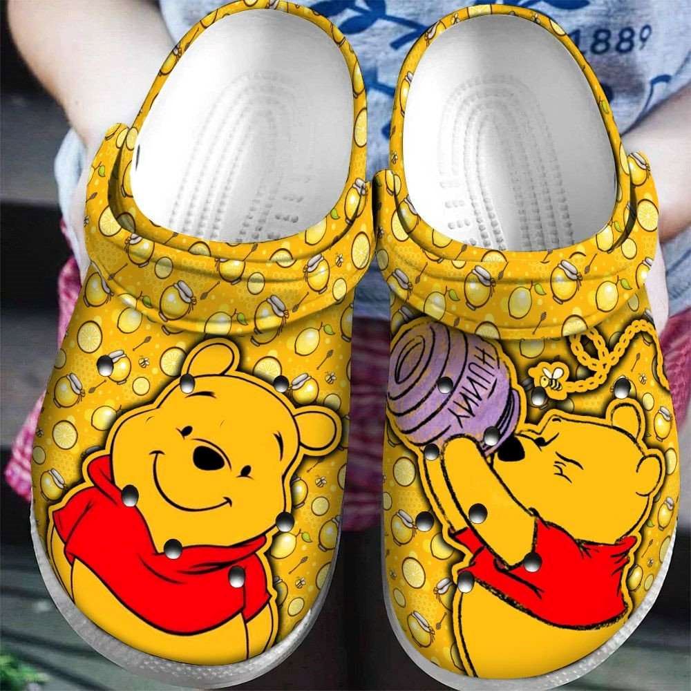 winnie the pooh pooh bee rubber crocss crocband clogs comfy footwear