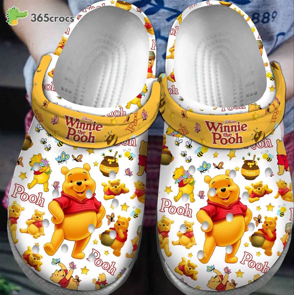 winnie the pooh premium cartoon comfortable clogs crocs shoes two