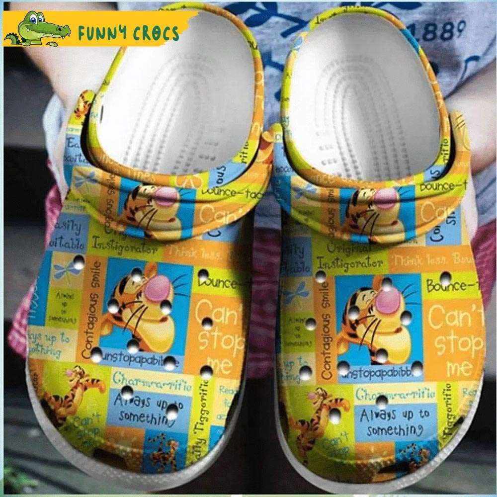 winnie the pooh tigger pattern crocs discover comfort and style clog shoes with funny crocs