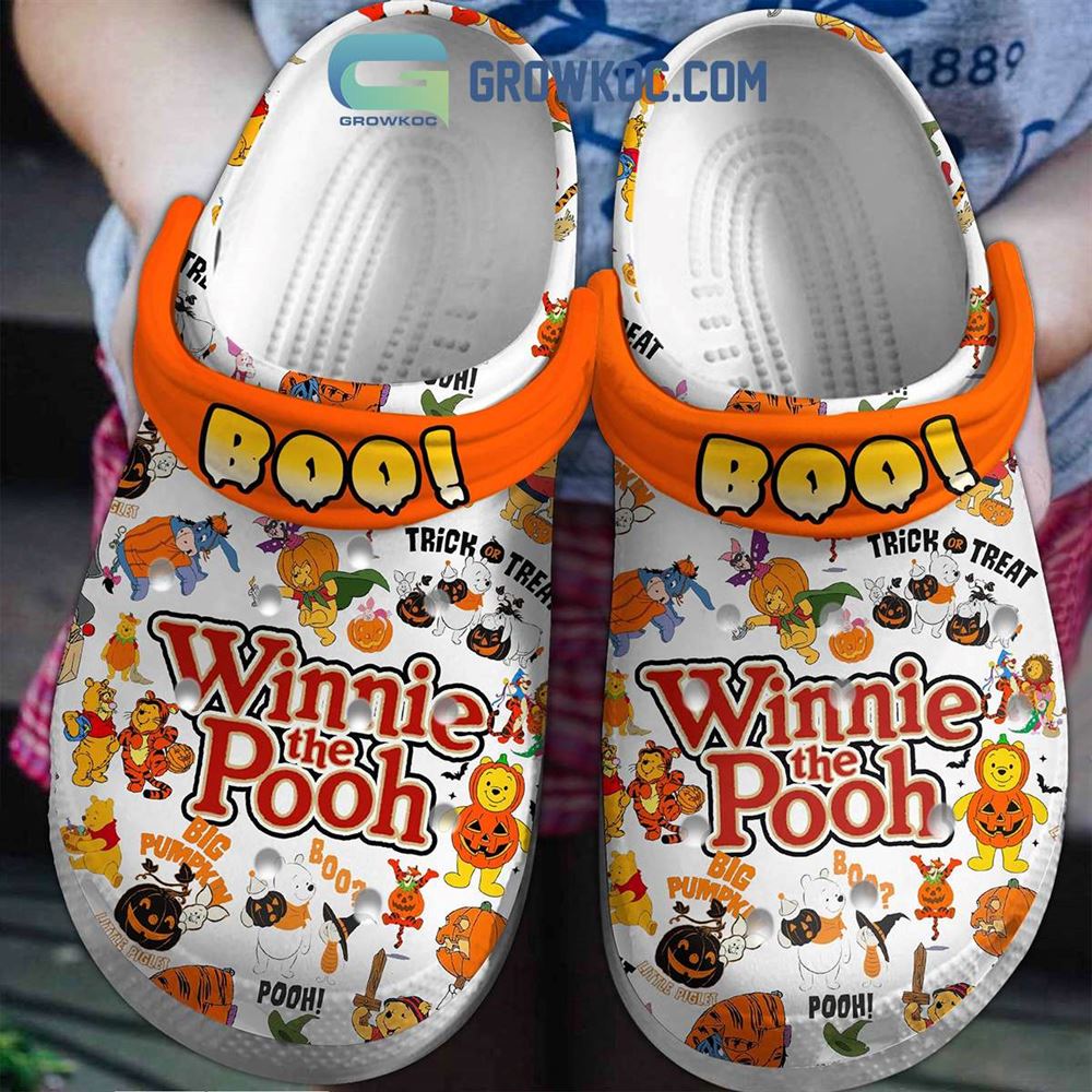 winnie the pooh trick or treat big pumpkin clogs crocs