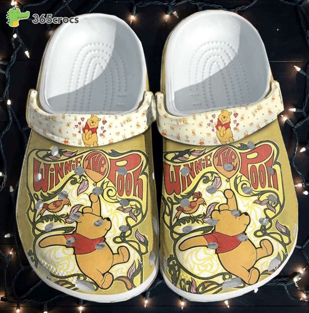 winniethepooh bears honey quest two comfortable crocs clog shoes art
