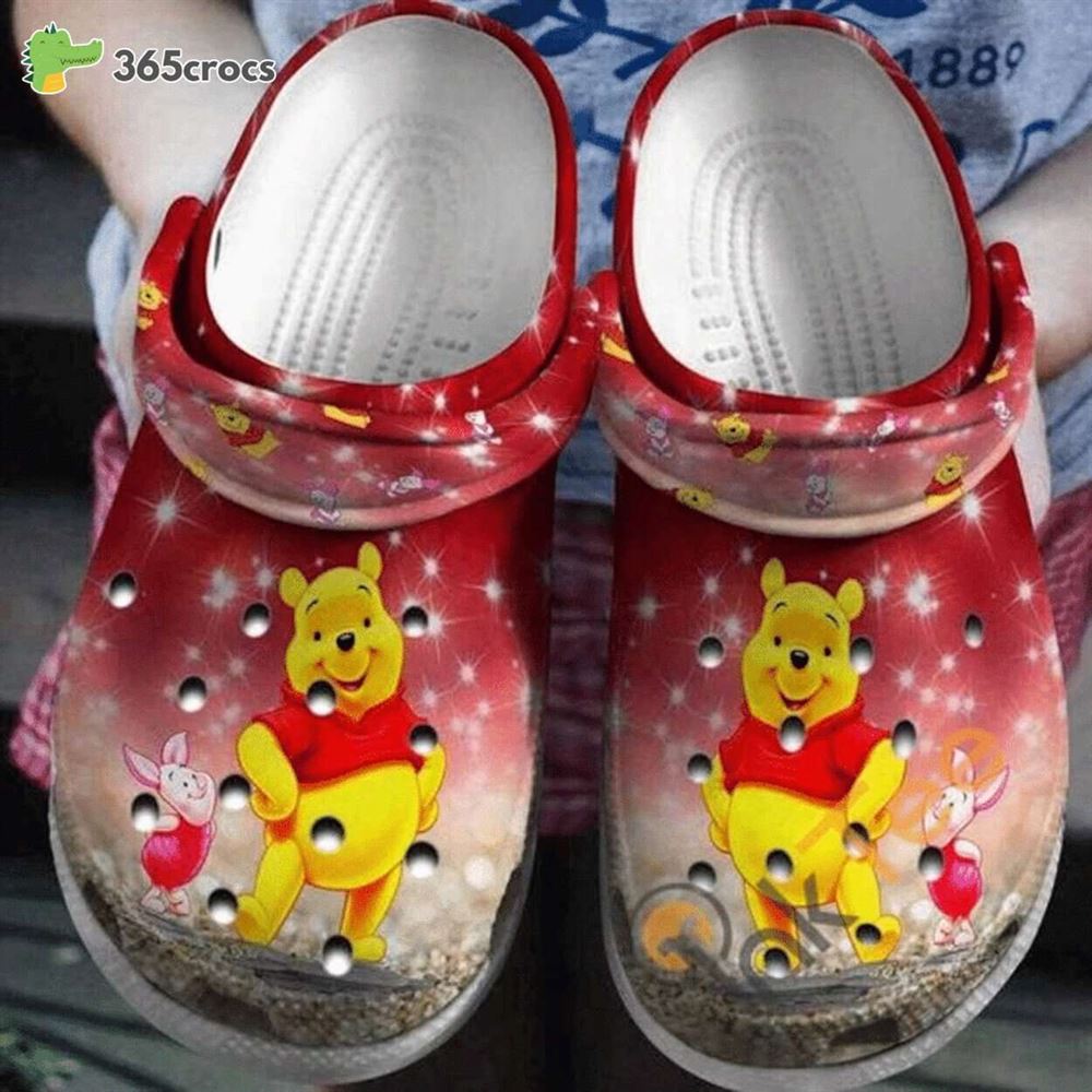 winniethepooh childhood memory design five crocs clog shoes comfort