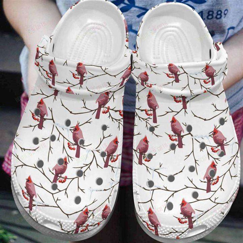 winter cardinal crocs classic clogs shoes