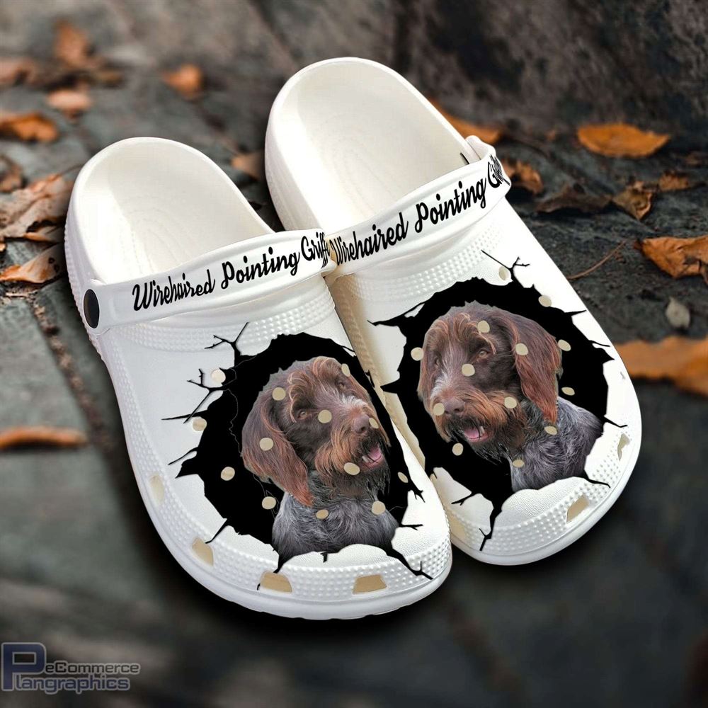 Wirehaired Pointing Griffon Custom Name Crocs Shoes Love Dog Crocs