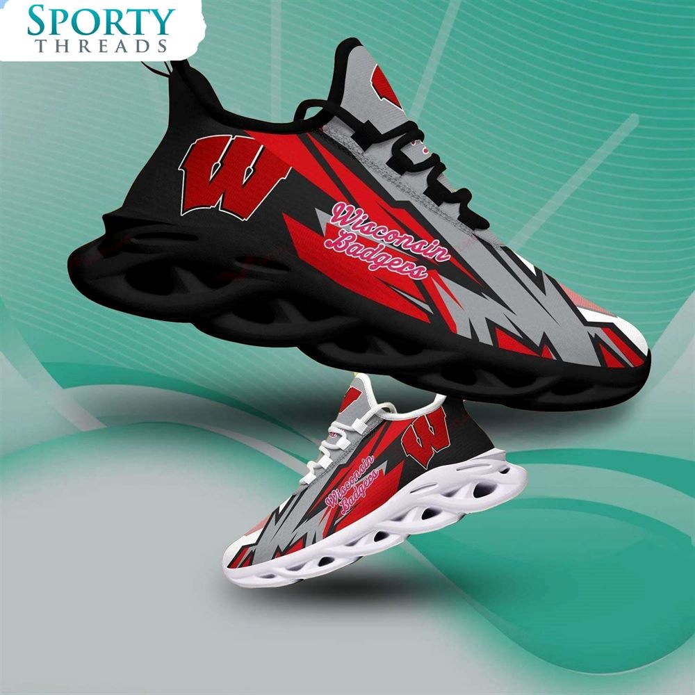 wisconsin badgers breathable sport shoes ncaa gift for fans