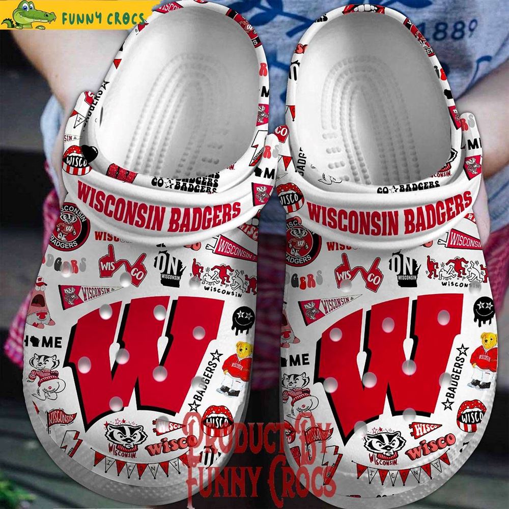 wisconsin badgers crocs slippers discover comfort and style clog shoes with funny crocs