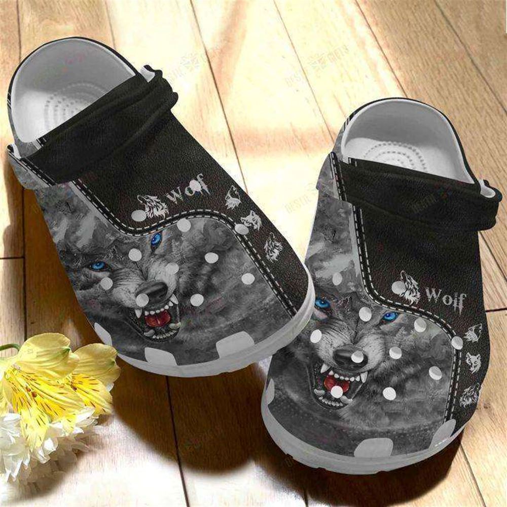 wolf a proud be strong crocs classic clogs shoes