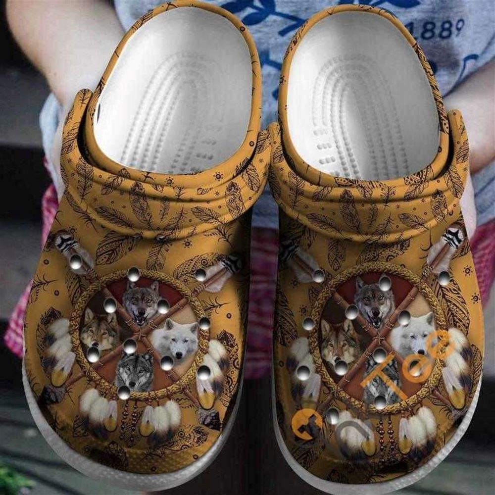 wolf american native clog shoes