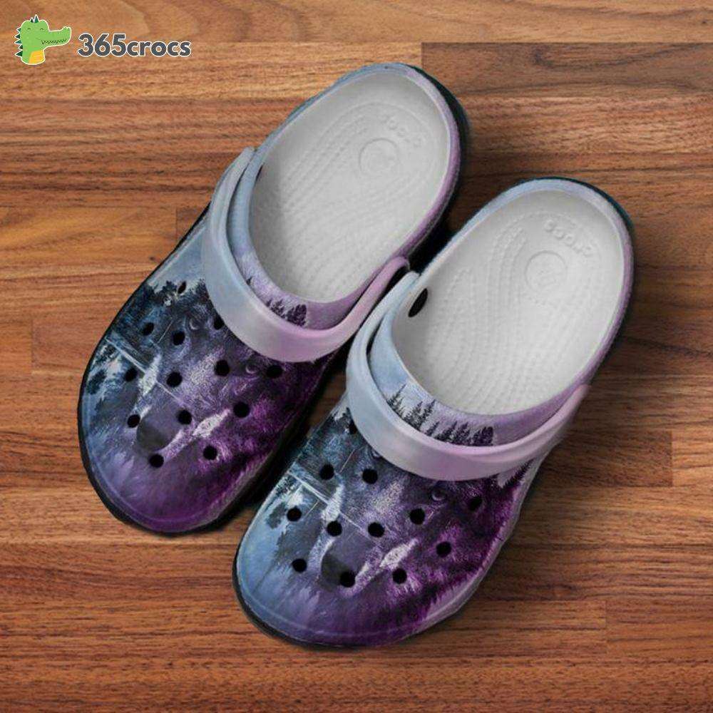 wolf lovers classic clogs shoes wild wolf croc wolf water shoes wild animals lovers crocs clog shoes