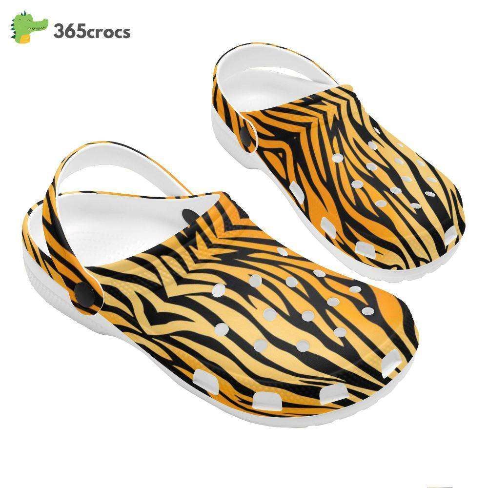 womens crocs tiger print clogs gift for friend