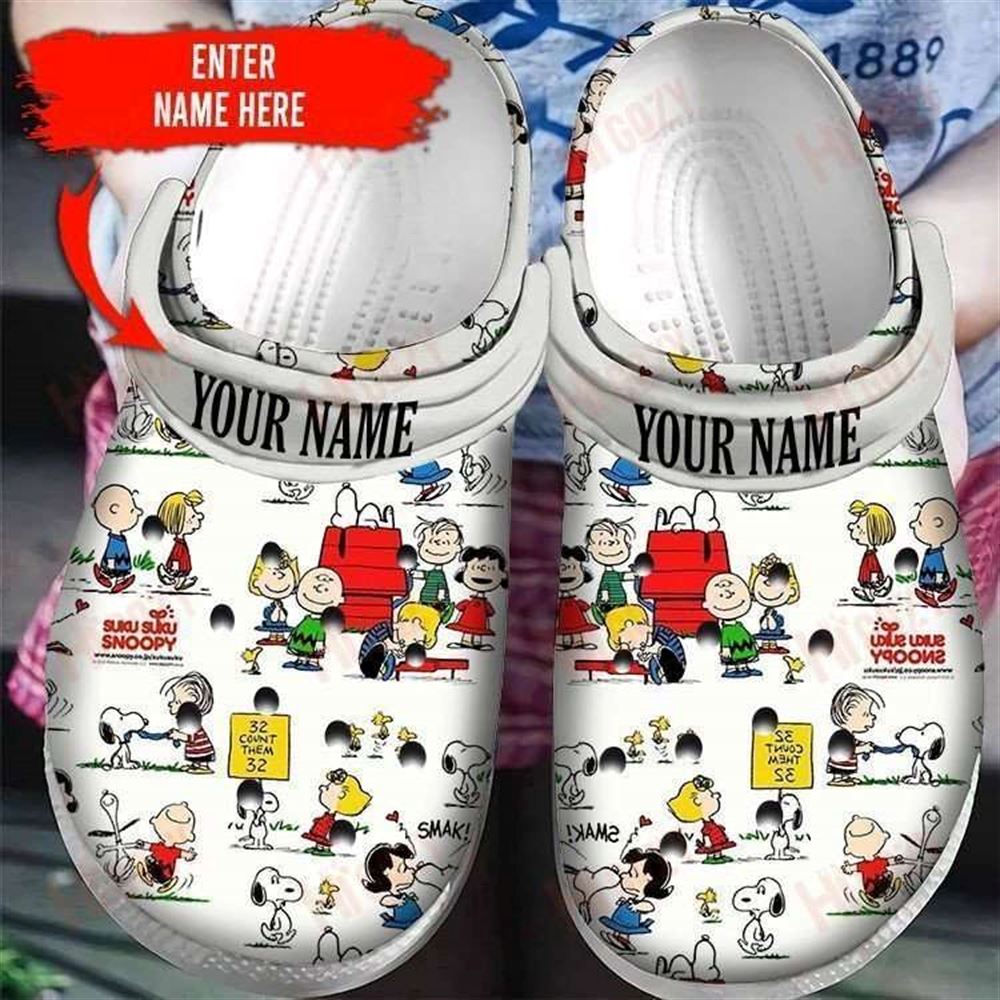woodstock snoopy gift for fan classic water rubber crocs crocband clogs comfy footwear