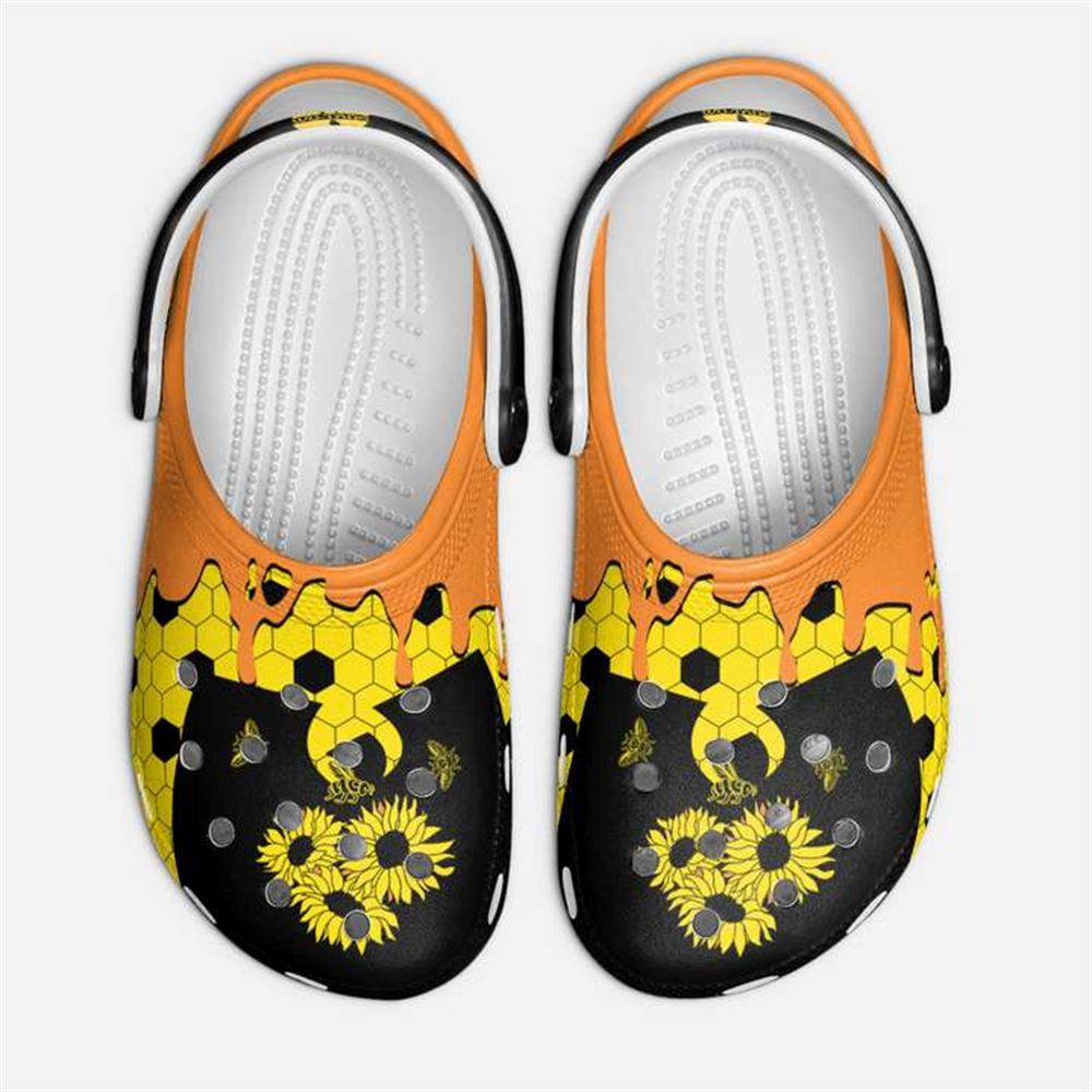 wu tang clan logo bee floral crocs shoes gift for fans of wu tang clan slippers