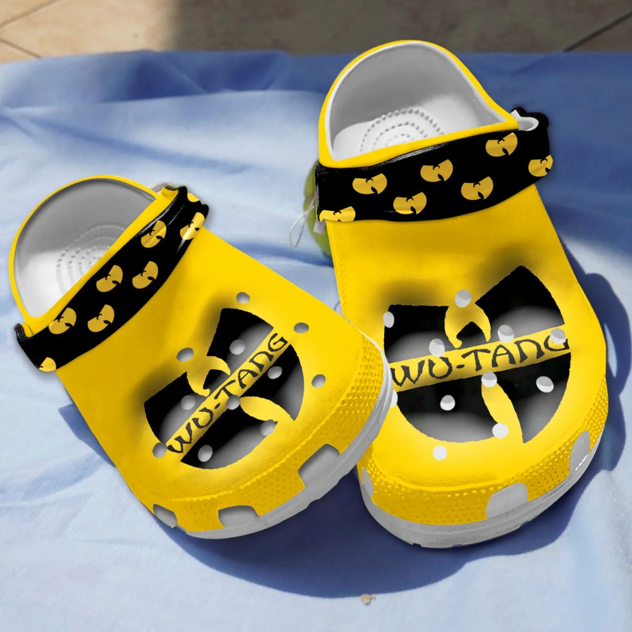 wu tang clan logo crocs shoes gift for fans of wu tang clan slippers