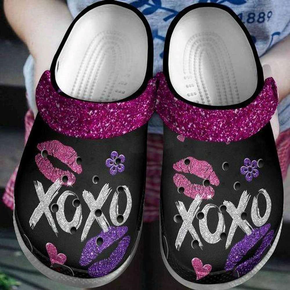 xoxo kiss bling bling personalized 202 gift for lover rubber clog shoes comfy footwear