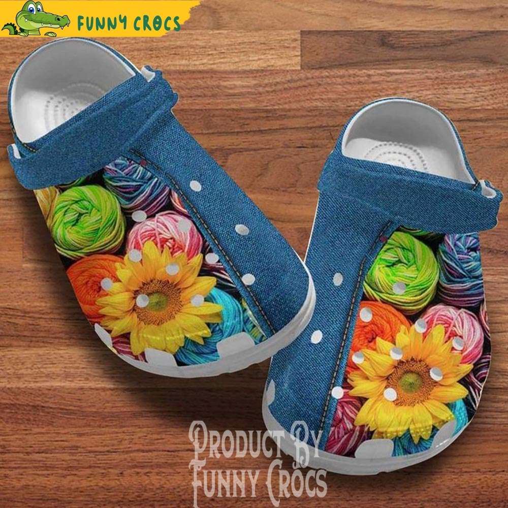 yarn balls flower knitting crocs discover comfort and style clog shoes with funny crocs