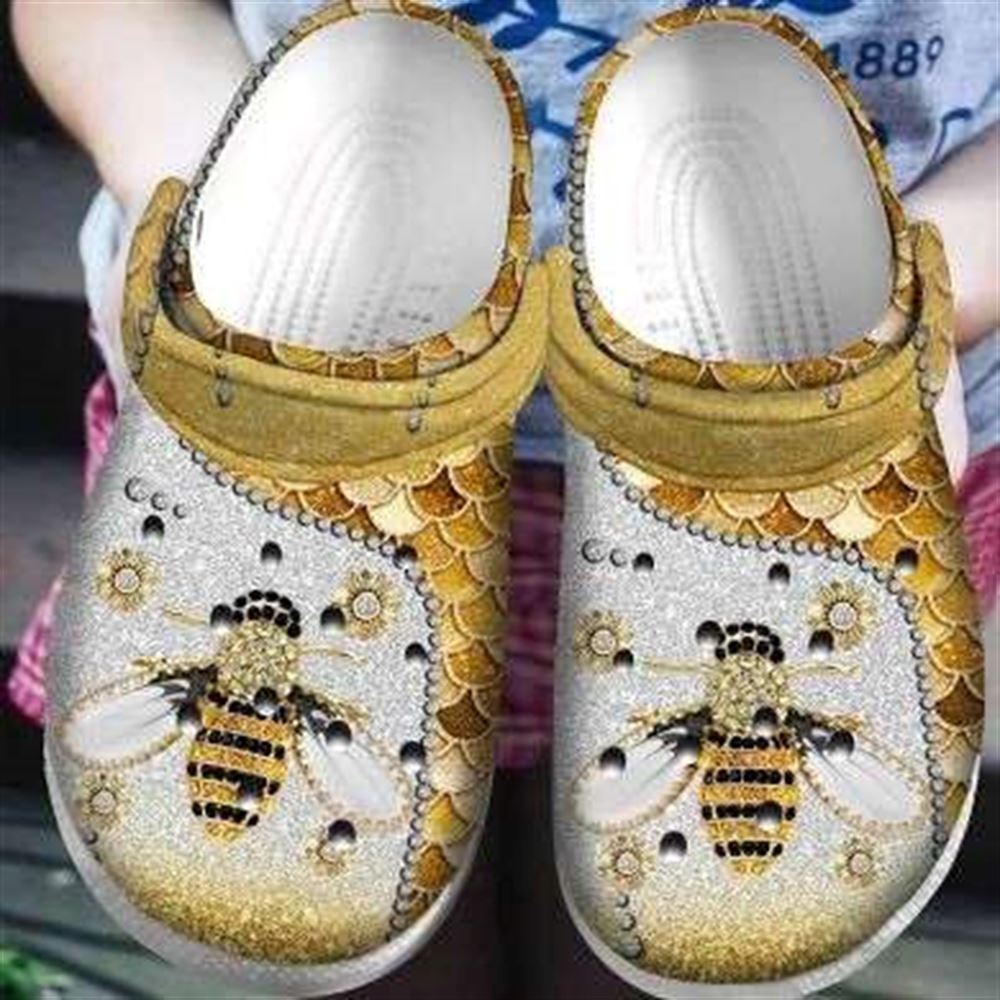 yellow bee crocs shoes